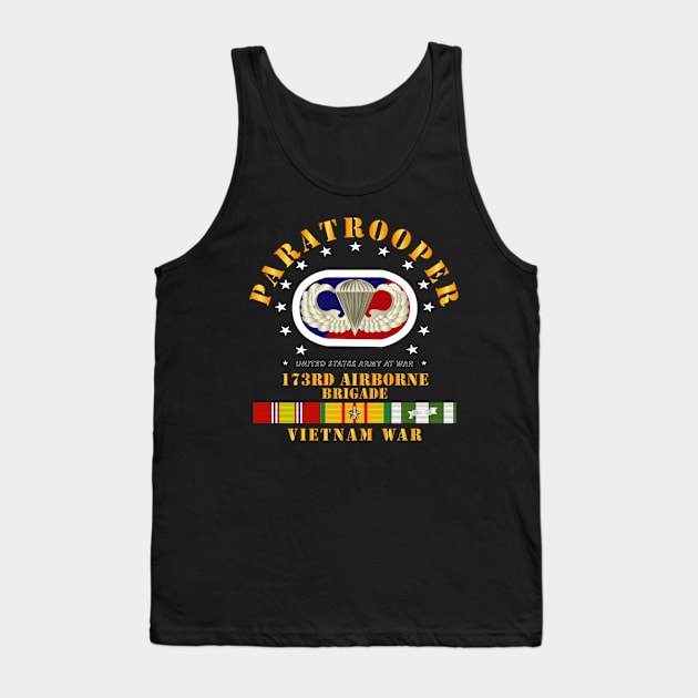 173rd Airborne Bde Oval w Paratrooper w VN SVC Tank Top by twix123844